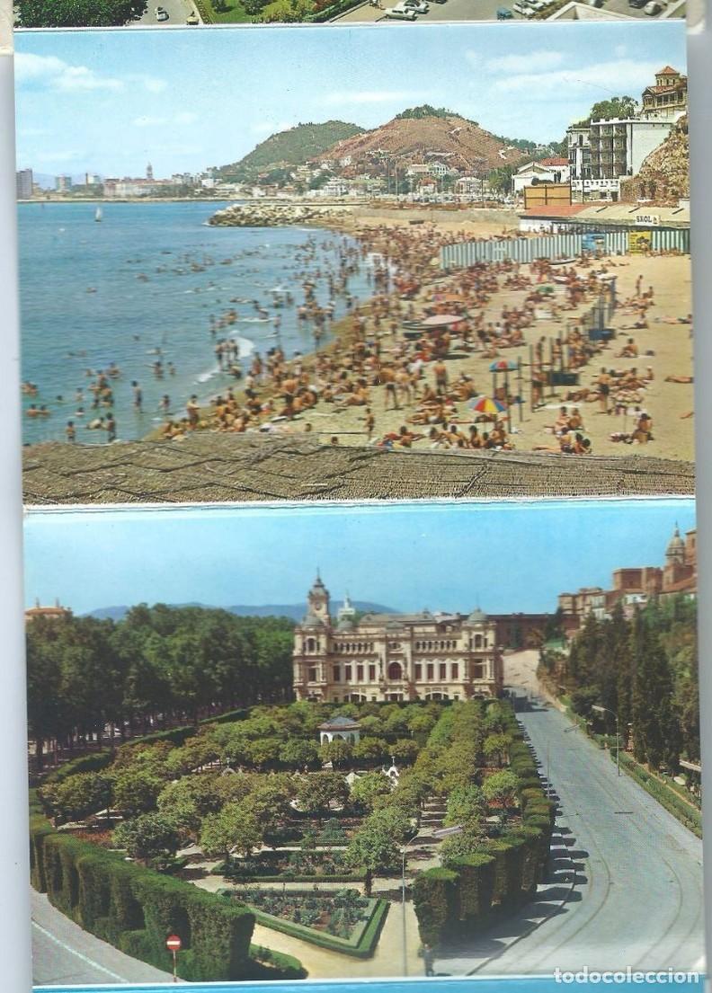 Postales: FLEXO LIBRO CON 10 POSTALES DE MALAGA - Foto 3