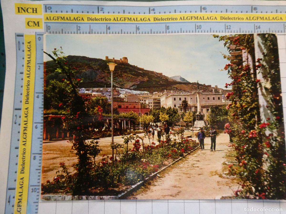 Cartes Postales: POSTAL DE JAEN. A&Ntilde;O 1963. PARQUE DE LA VICTORIA AL FONDO CASTILLO 2005 ARRIBAS. 2454