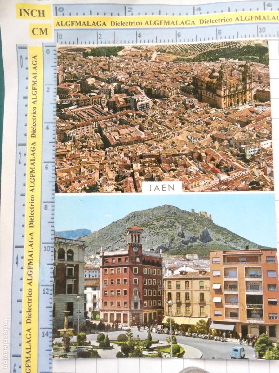 Postales: POSTAL DE JAEN. A&Ntilde;O 1964. VISTA PARCIAL Y PLAZA JOS&Eacute; ANTONIO 22 GARRABELLA. 2468
