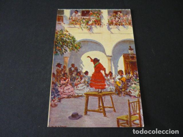 Postales: JUERGA GITANA POSTAL M. BERTUCHI ILUSTARDOR EL PIROPO - Foto 1