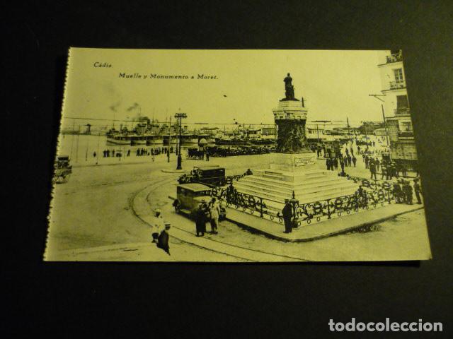 Postais: CADIZ MUELLE Y MONUMENTO A MORET