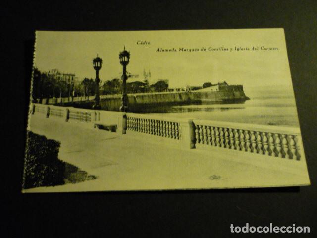 Postais: CADIZ ALAMEDA MARQUES DE COMILLAS IGLESIA DEL CARMEN