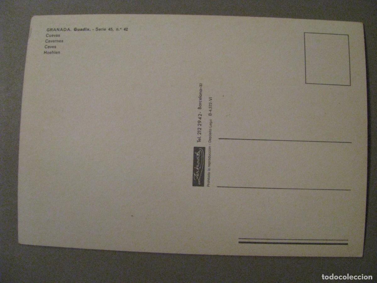 Postales: POSTAL DE GRANADA. GUADIX. CUEVAS. ZERKOWITZ. - Foto 2
