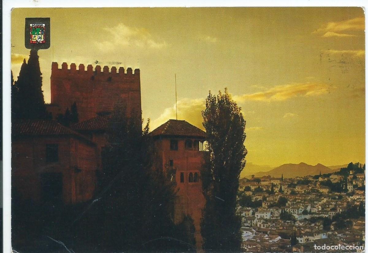 Postales: ATARDECER / TWILIGHT.- ALHAMBRA.- GRANADA - Foto 1
