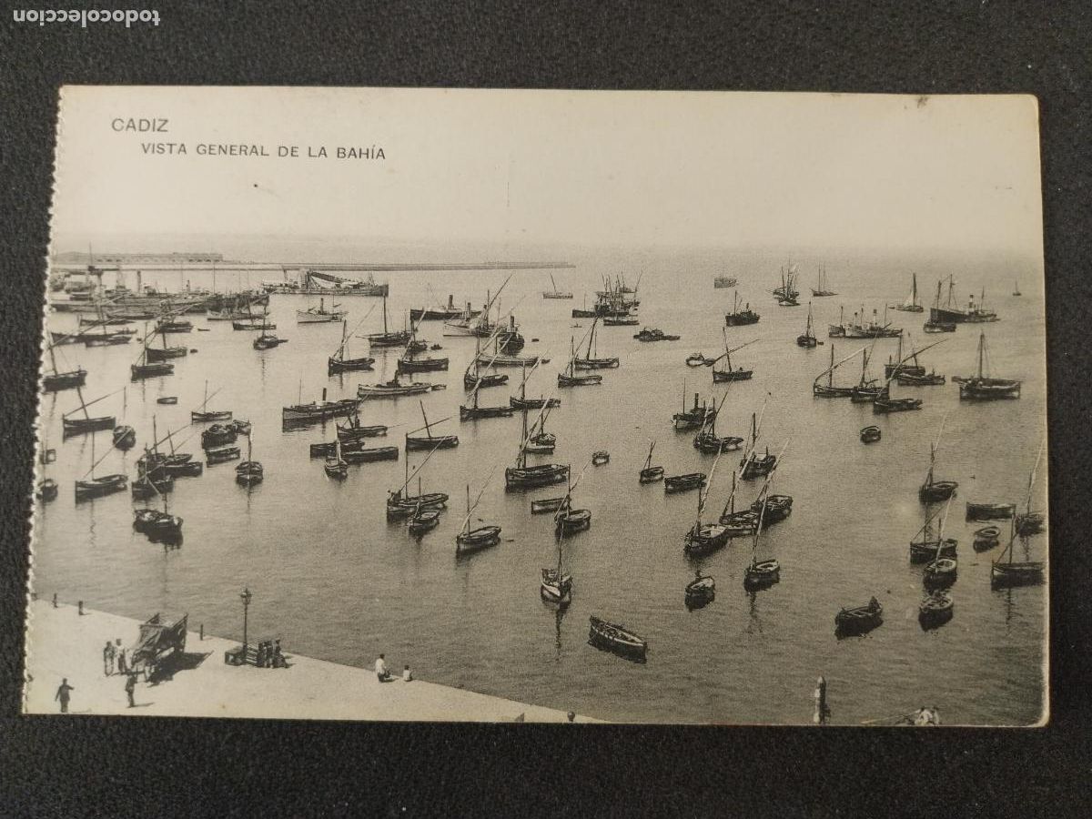 Postais: VISTA BAHIA CADIZ ED FOTOTIPIA HAUSER MENET ANIMADA CARRETA BARCOS