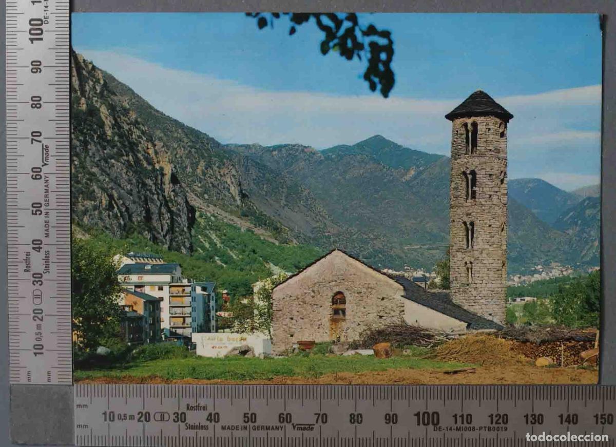 Postkarten: POSTAL. VALLS D&acute;ANDORRA. &mdash; 1.&acute;63 SANTA COLOMA IGLESIA ROMANICA