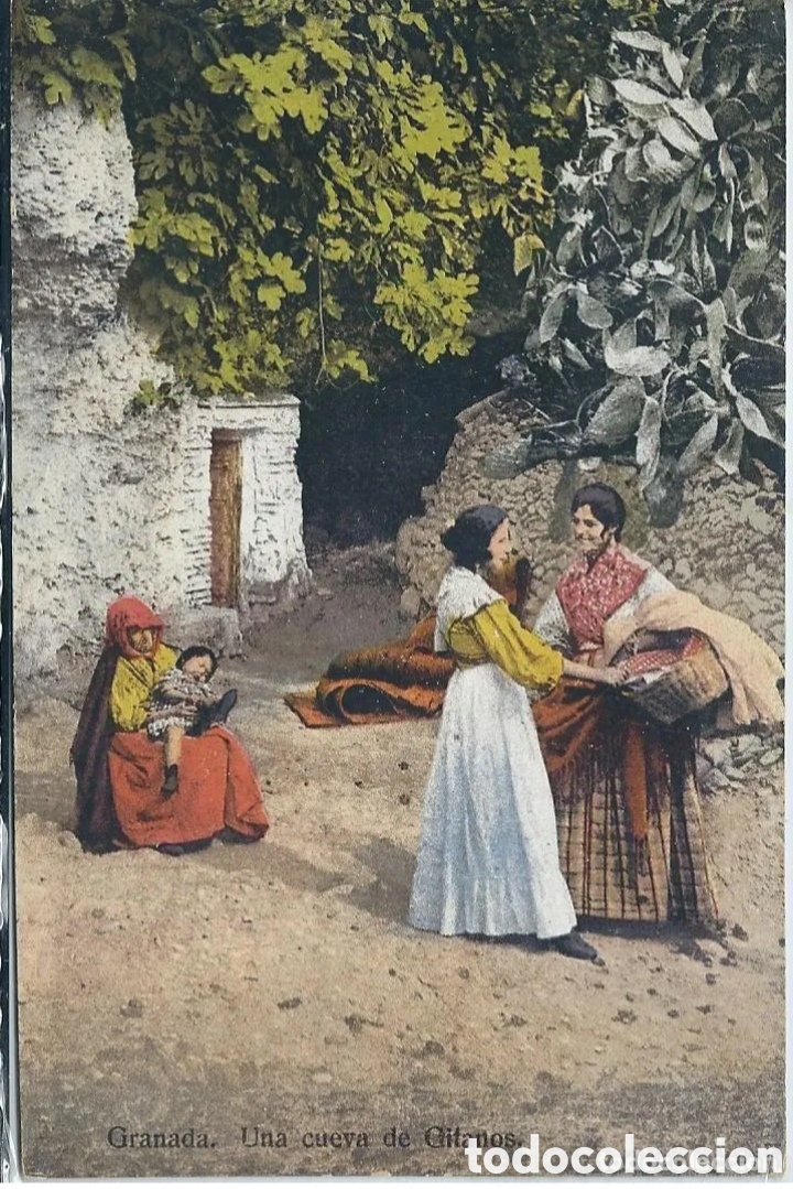 Postales: GRANADA - UNA CUEVA DE GITANOS - PURGER & CO. MUNCHEN - Foto 1
