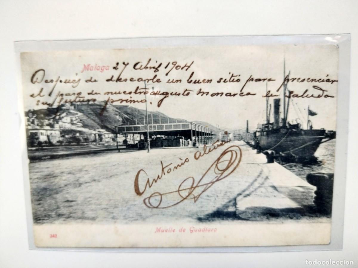Postales: M&aacute;laga. Muelle de Guadiaro. 1904. - Foto 1