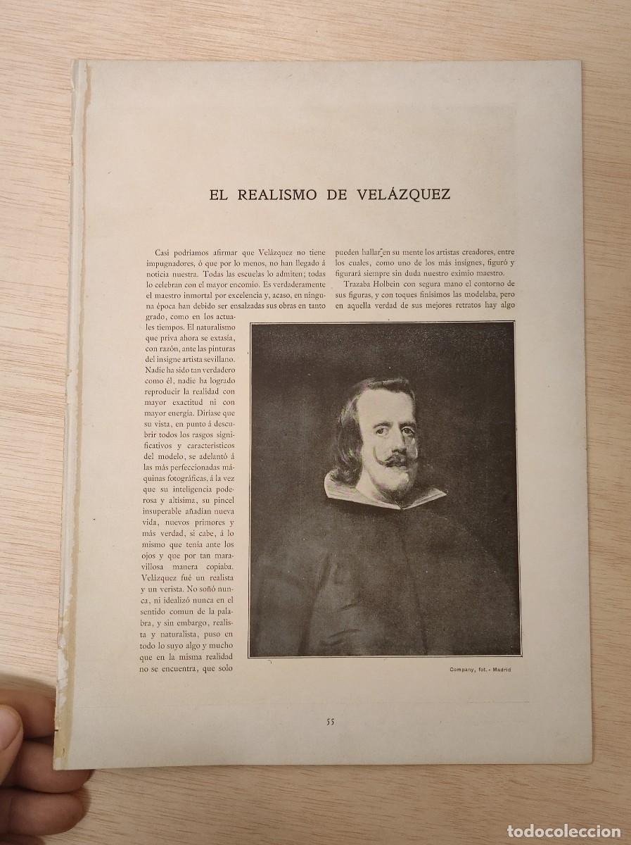 Cartoline: ARTICULO REVISTA ORIGINAL CIRCA 1900. EL REALISMO DE VELAZQUEZ