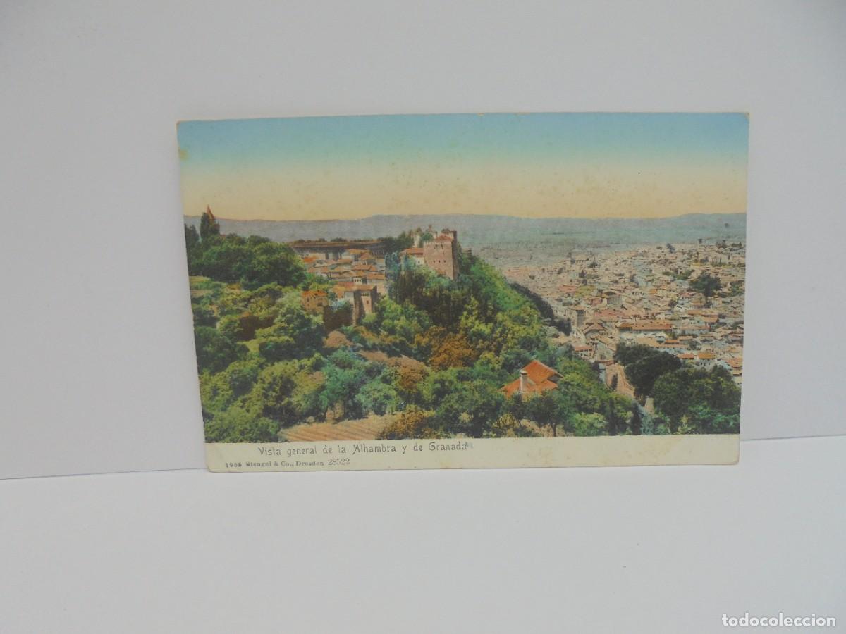 Postkarten: TARJETA POSTAL. VISTA GNERAL DE LA ALHAMBRA Y DE GRANADA.