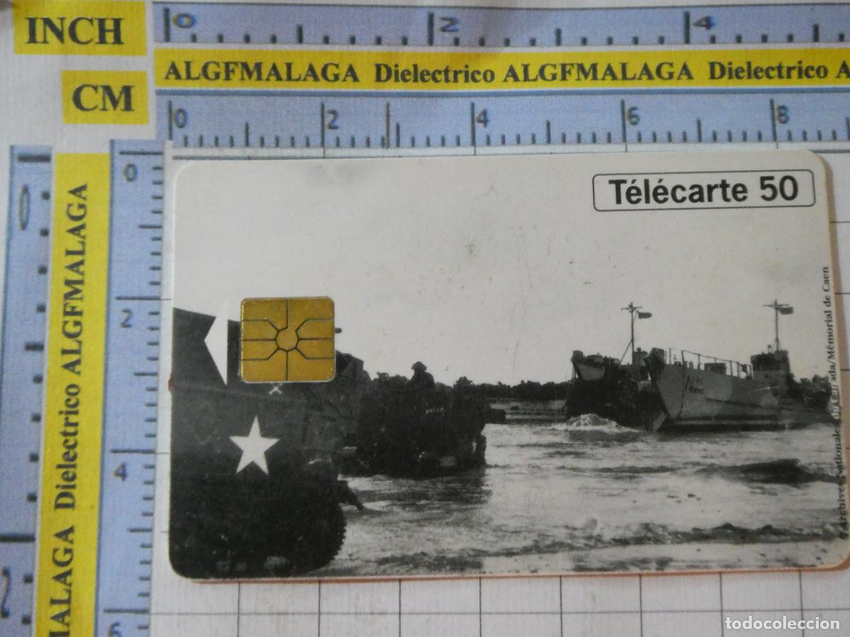 Postales: TARJETA TELEF&Oacute;NICA DE FRANCIA. SEGUNDA GUERRA MUNDIAL 50 A&Ntilde;OS DESEMBARCO NORMAND&Iacute;A 1944 1994. 37