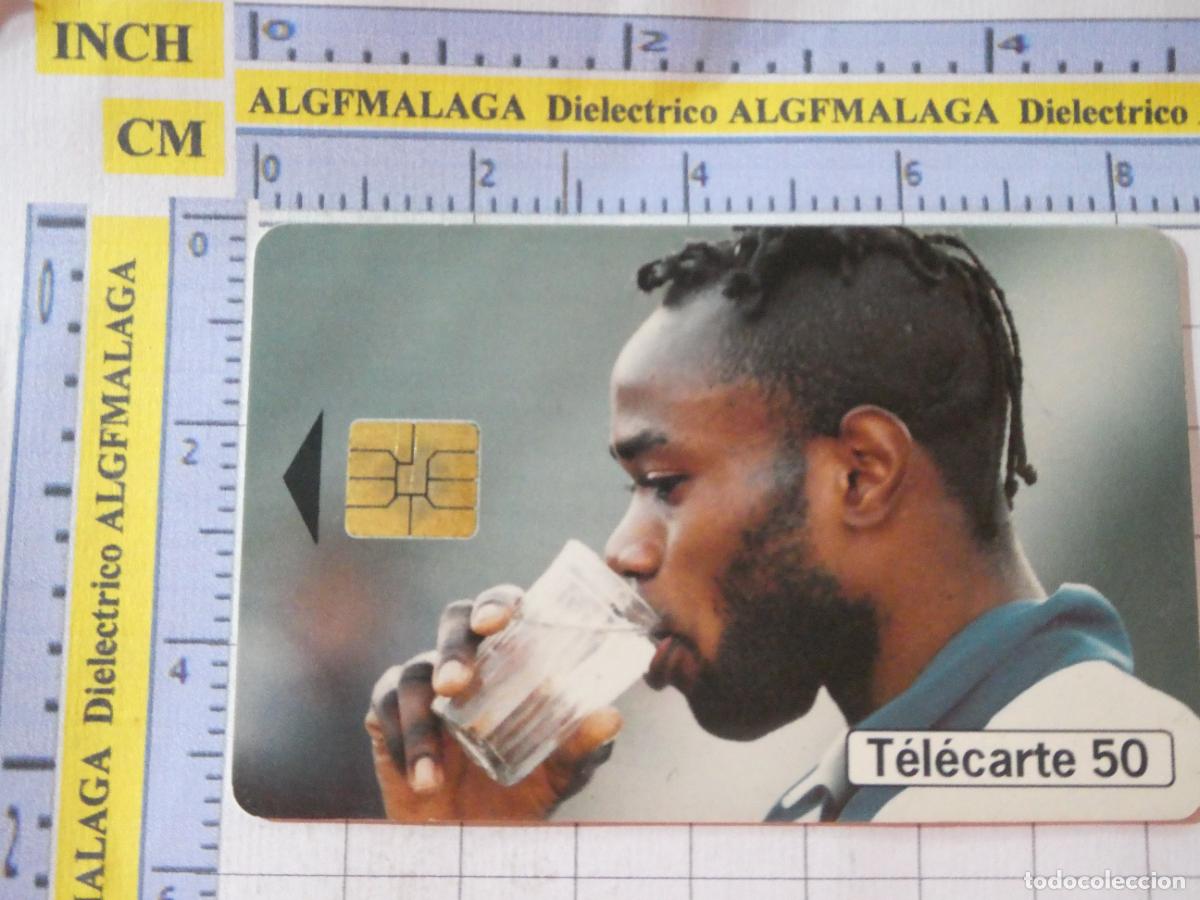 Cartes Postales: TARJETA TELEF&Oacute;NICA DE FRANCIA. MUNDIAL COPA DEL MUNDO F&Uacute;TBOL JUGADOR TARIBO WEST NIGERIA. 40