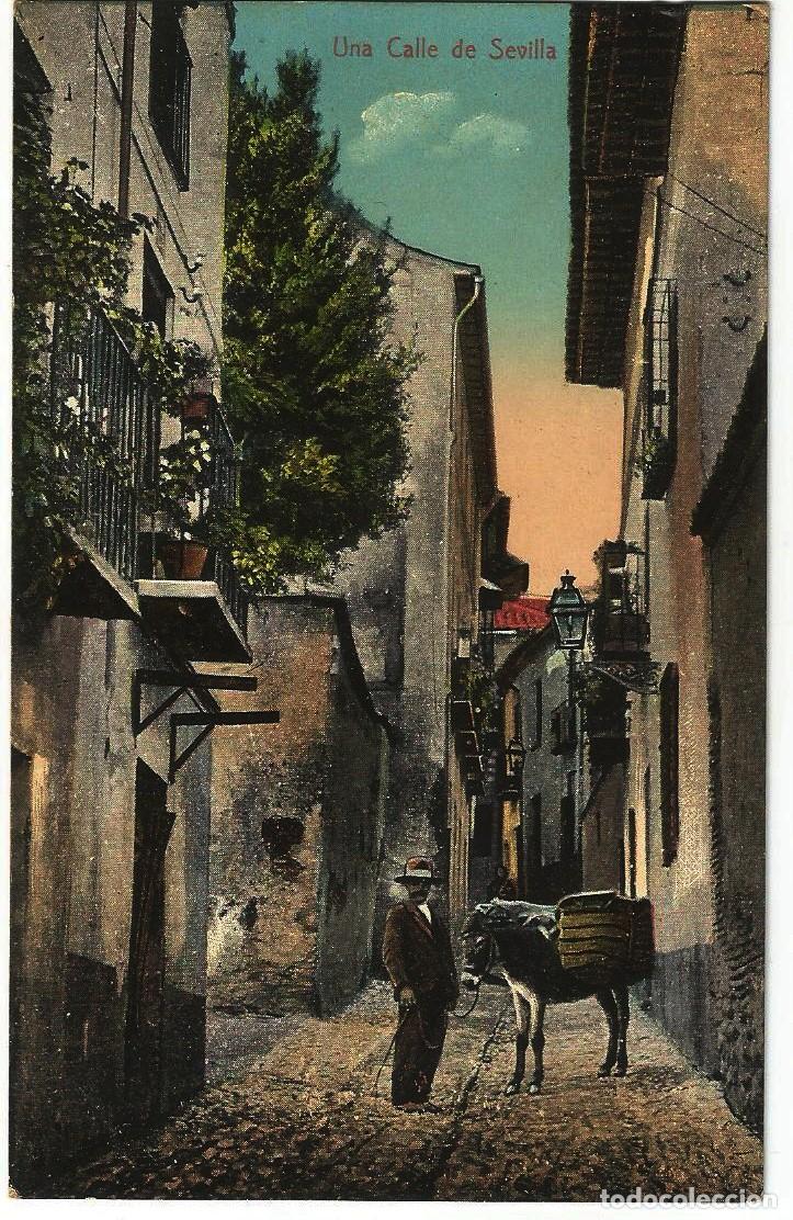 Cartoline: UNA CALLE DE SEVILLA - NUEVA - PRINCIPIOS S. XX - COL. CHAPARTEGUY