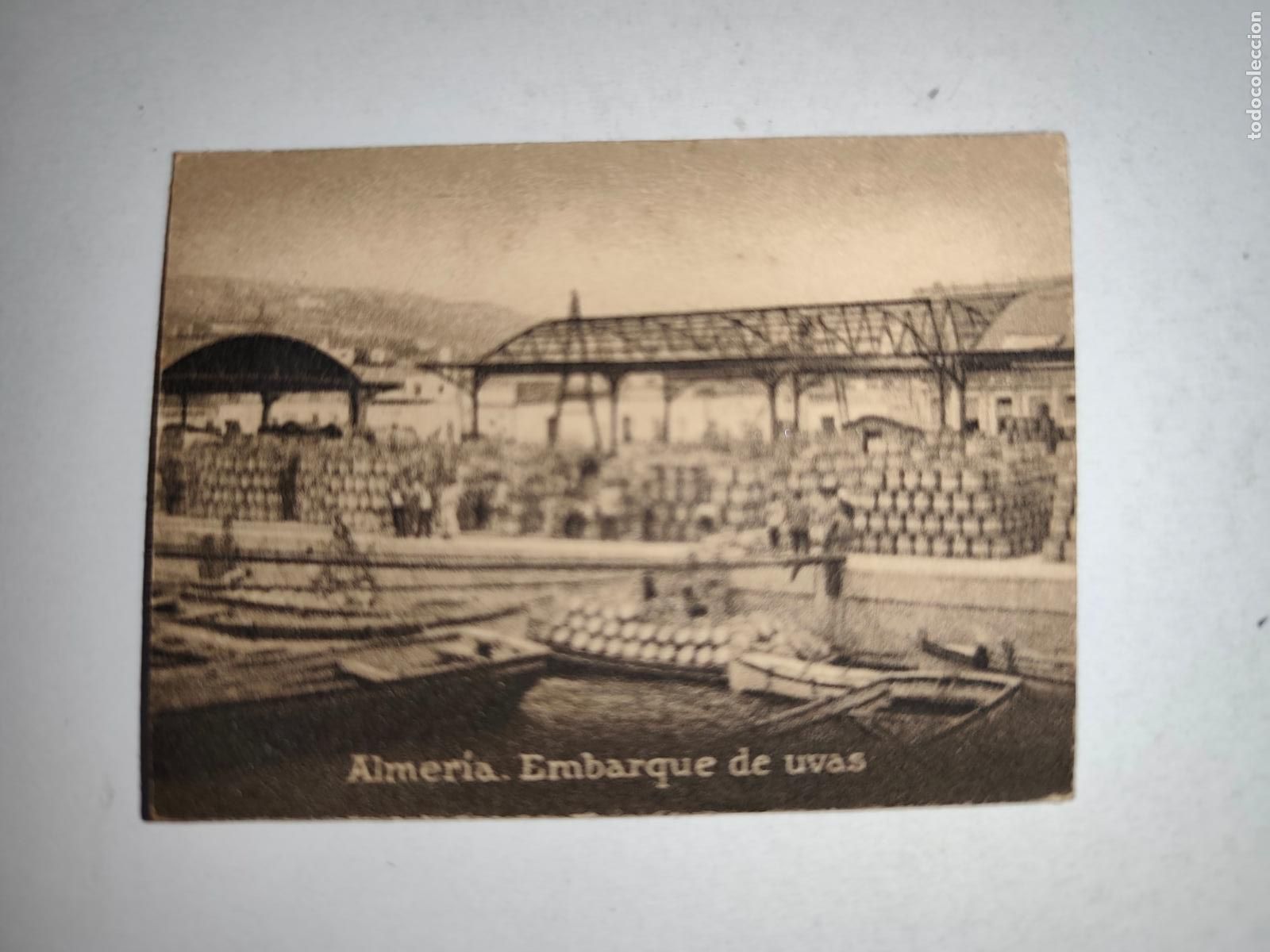 Cartoline: POSTAL ORIGINAL DECADA DE LOS A&Ntilde;OS 30. ALMERIA, EMBARQUE DE UVAS. LEER DESCRIPCION.