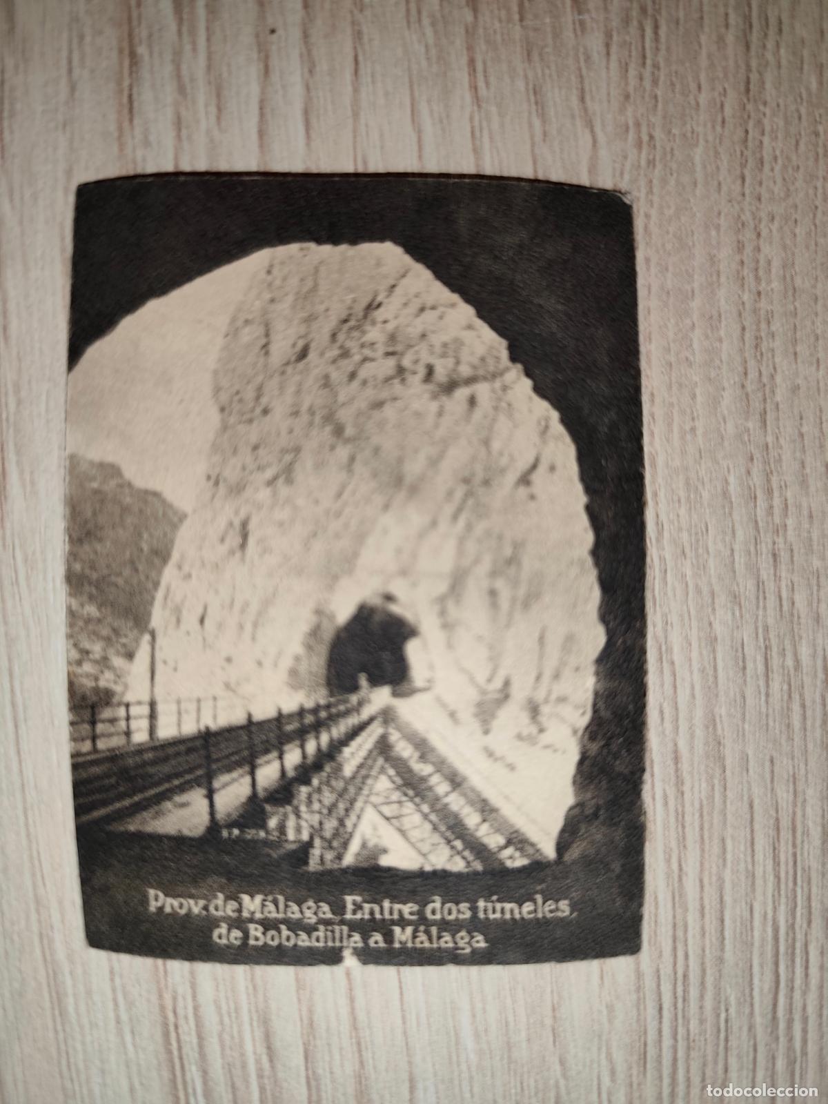 Postales: POSTAL ORIGINAL DECADA DE LOS A&Ntilde;OS 30. MALAGA, ENTRE DOS TUNELES, DE BOVADILLA A MALAGA. LEER