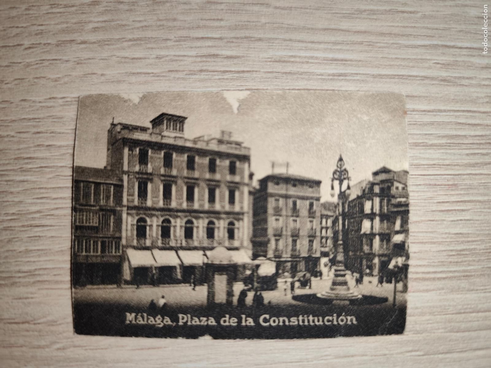 Postais: POSTAL ORIGINAL DECADA DE LOS A&Ntilde;OS 30. MALAGA, PLAZA DE LA CONSTITUCION. LEER DESCRIPCION