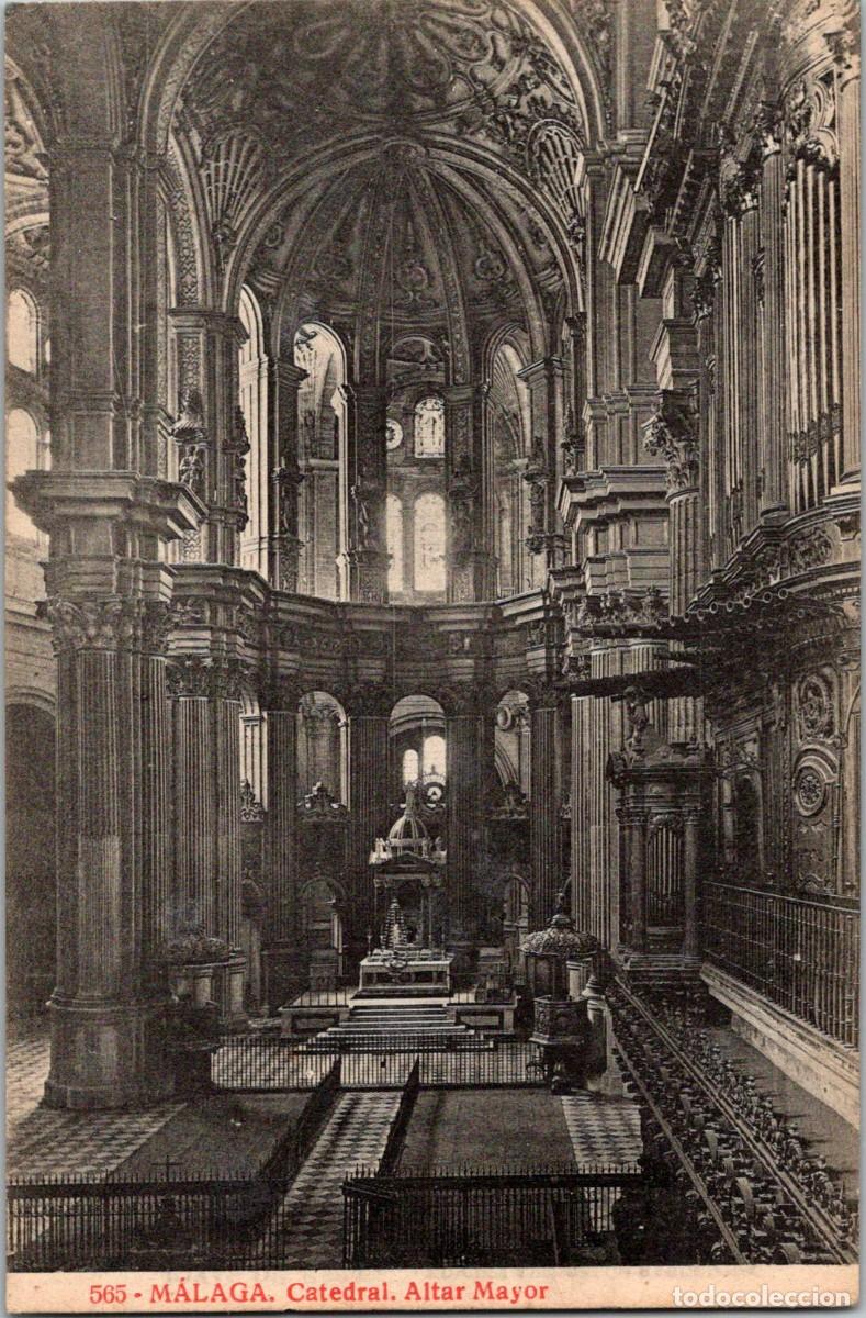 Postkarten: M&aacute;laga-Catedral-Altar Mayor-Joyas de Espa&ntilde;a n&ordm; 565-Almirall/Thomas-135x88mm