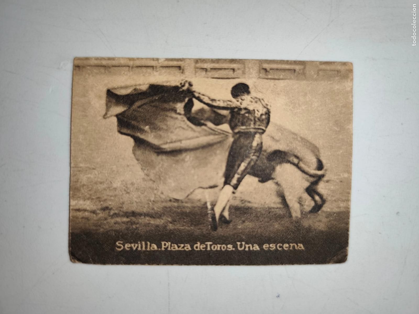 Postais: POSTAL ORIGINAL DECADA DE LOS A&Ntilde;OS 30. SEVILLA, PLAZA DE TOROS, UNA ESCENA. LEER