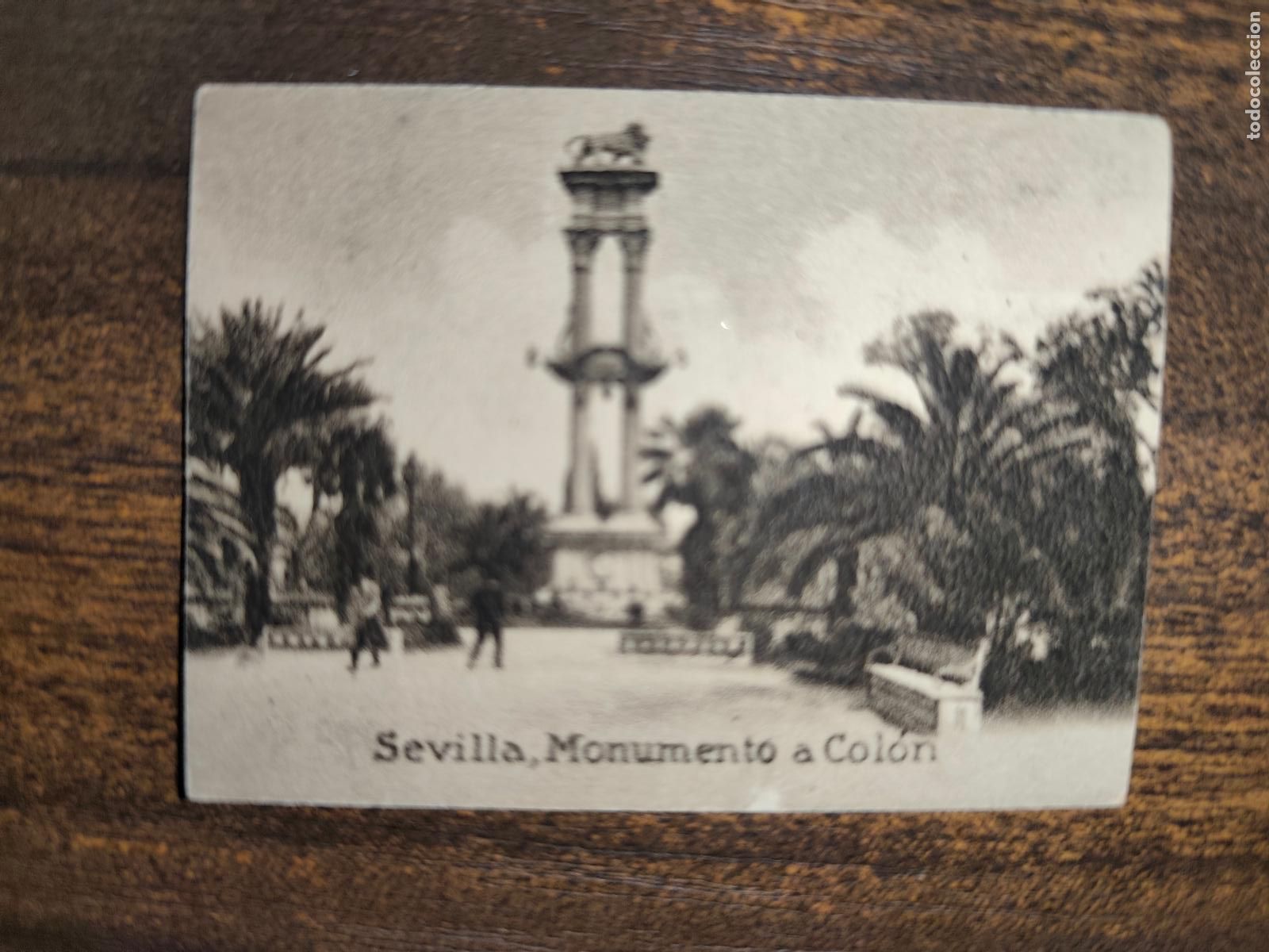 Postais: POSTAL ORIGINAL DECADA DE LOS A&Ntilde;OS 30. SEVILLA, MONUMENTO A COLON. LEER