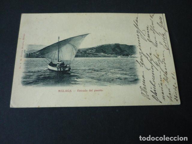 Postales: MALAGA ENTRADA DEL PUERTO