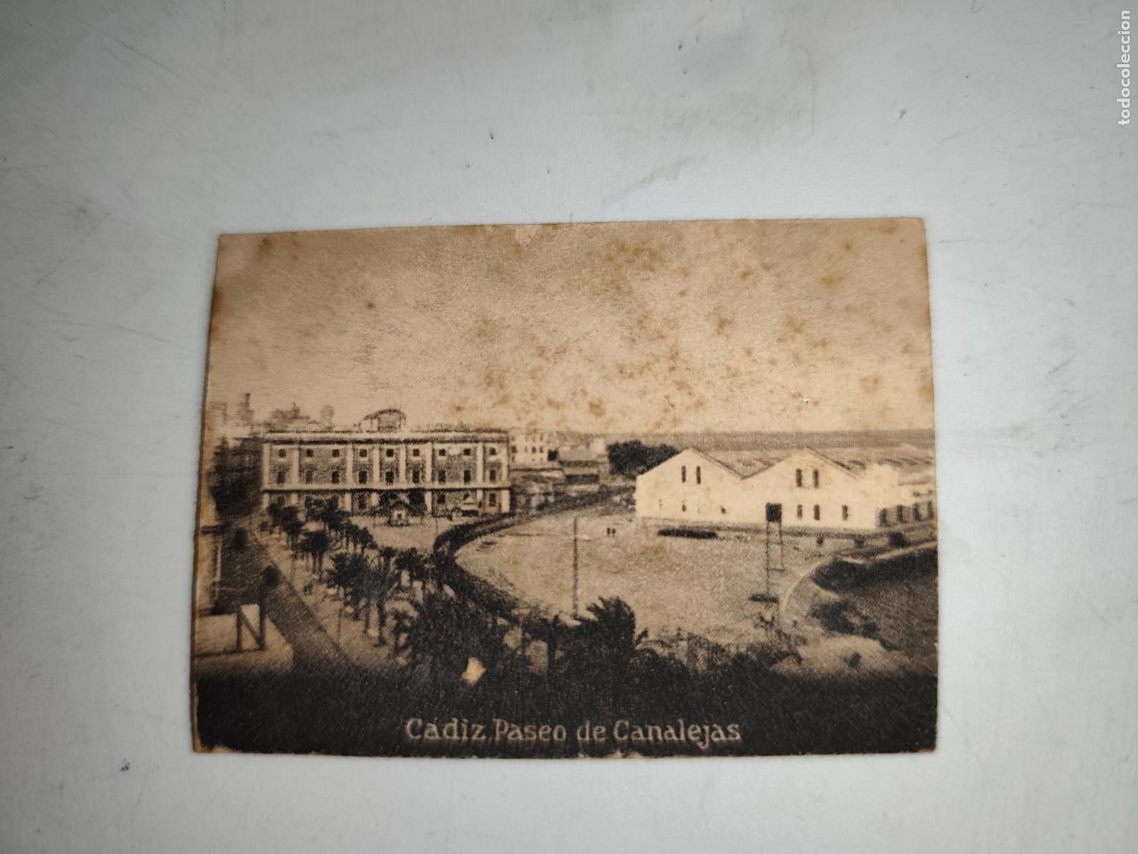 Postales: POSTAL ORIGINAL DECADA DE LOS A&Ntilde;OS 30. CADIZ, PASEO DE CANALEJAS. LEER