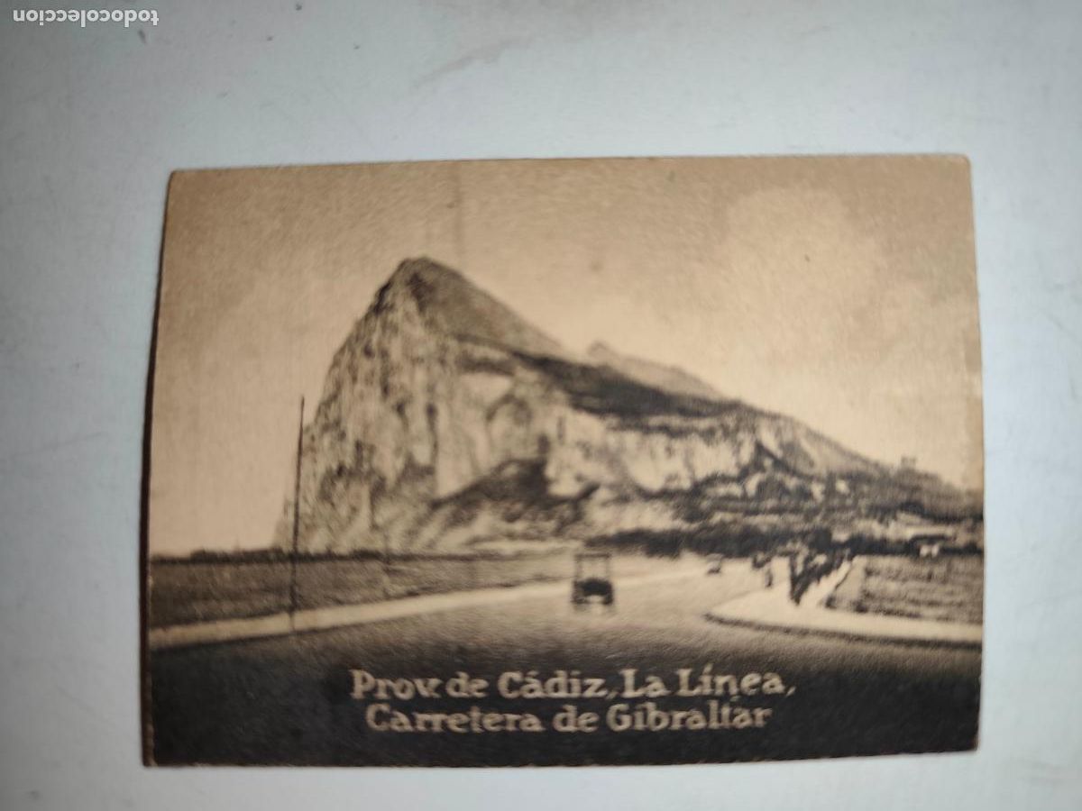 Postales: POSTAL ORIGINAL DECADA DE LOS A&Ntilde;OS 30. CADIZ, LA LINEA, CARRETERA DE GIBRALTAR. LEER