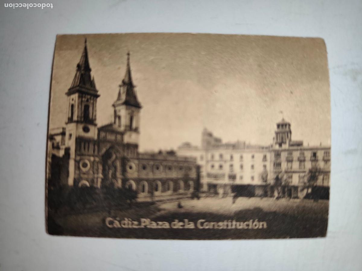Postales: POSTAL ORIGINAL DECADA DE LOS A&Ntilde;OS 30. CADIZ, PLAZA DE LA CONSTITUCION. LEER