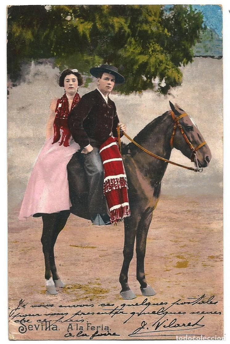 Postales: SEVILLA - A LA FERIA - SIN DIVIDIR - CIRCULADA - Foto 1