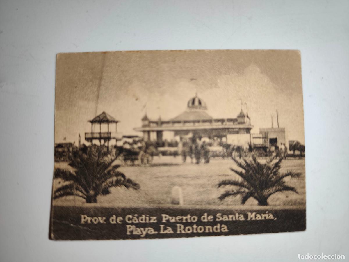 Postales: POSTAL ORIGINAL DECADA DE LOS A&Ntilde;OS 30. CADIZ, PUERTO DE SANTA MARIA, PLAYA , LA ROTONDA. LEER