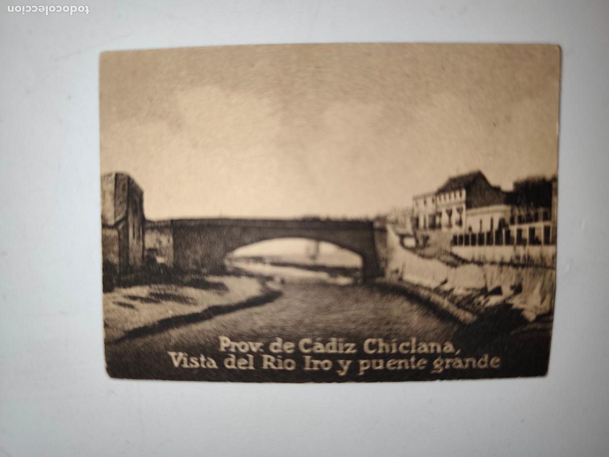 Postcards: POSTAL ORIGINAL DECADA DE LOS A&Ntilde;OS 30. CADIZ, CHICLANA, VISTA DEL RIO IRO Y PUENTE GRANDE. LEER