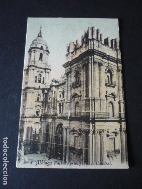 Postales: MALAGA FACHADA PRINCIPAL DE LA CATEDRAL