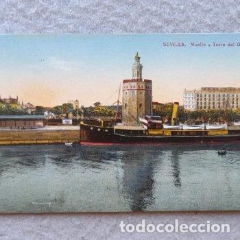 Postales: Sevilla. Muelle y Torre del Oro. - Foto 1