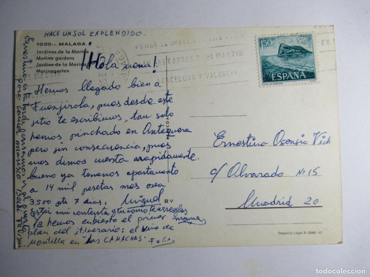Postales: M&aacute;laga - Jardines de la Marina - Foto 2