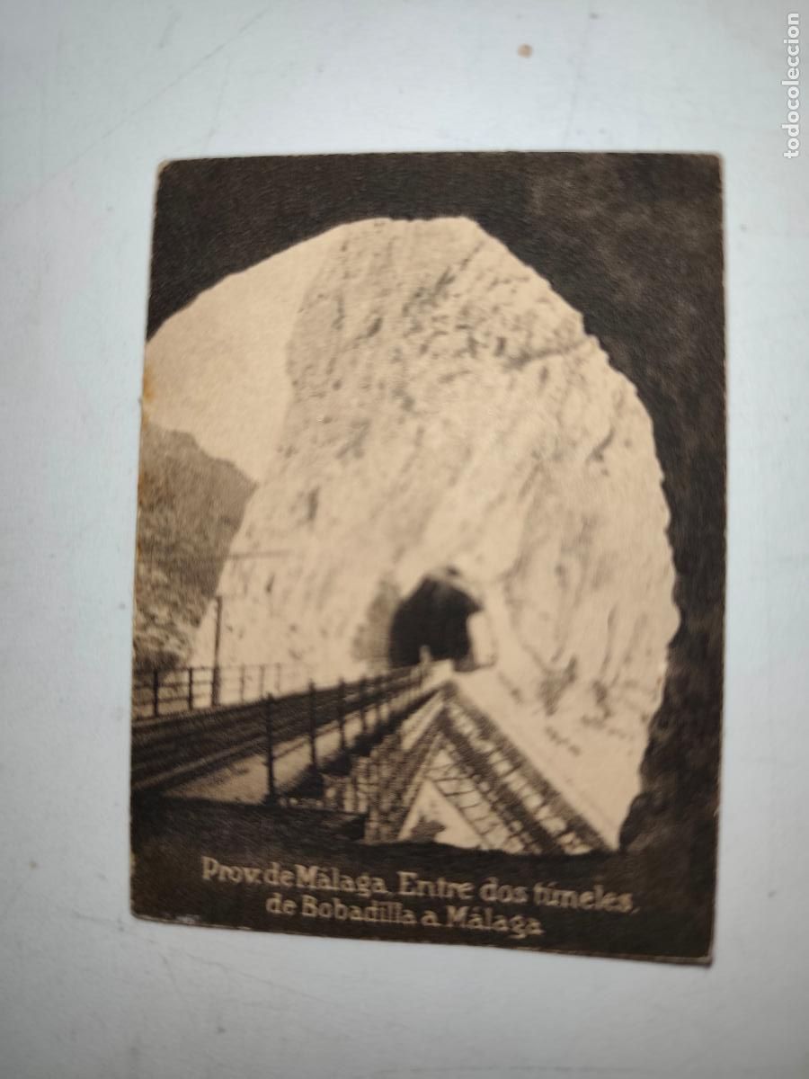 Postales: POSTAL ORIGINAL DECADA DE LOS A&Ntilde;OS 30. MALAGA, ENTRE DOS TUNELES DE BOBADILLA A MALAGA. LEER
