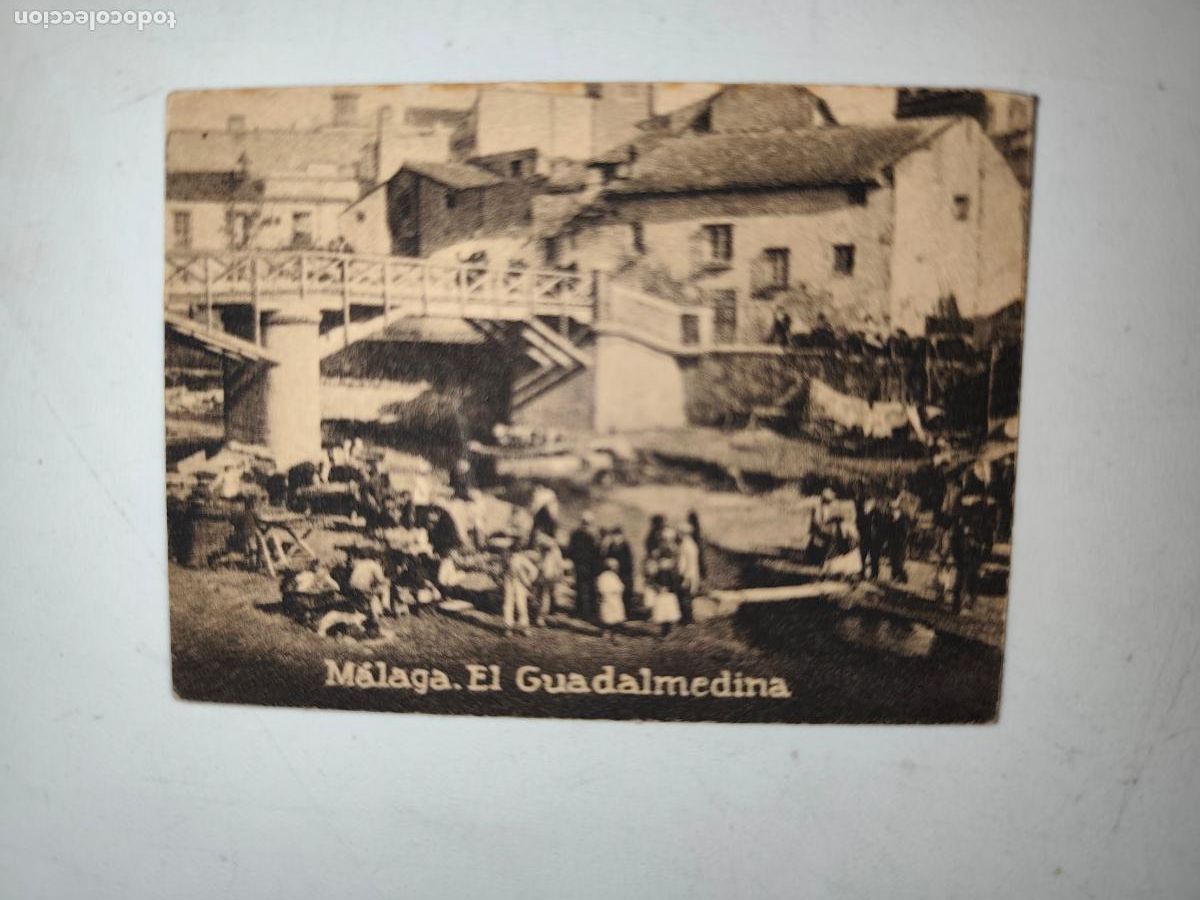 Postales: POSTAL ORIGINAL DECADA DE LOS A&Ntilde;OS 30. MALAGA, EL GUADALMEDINA. LEER