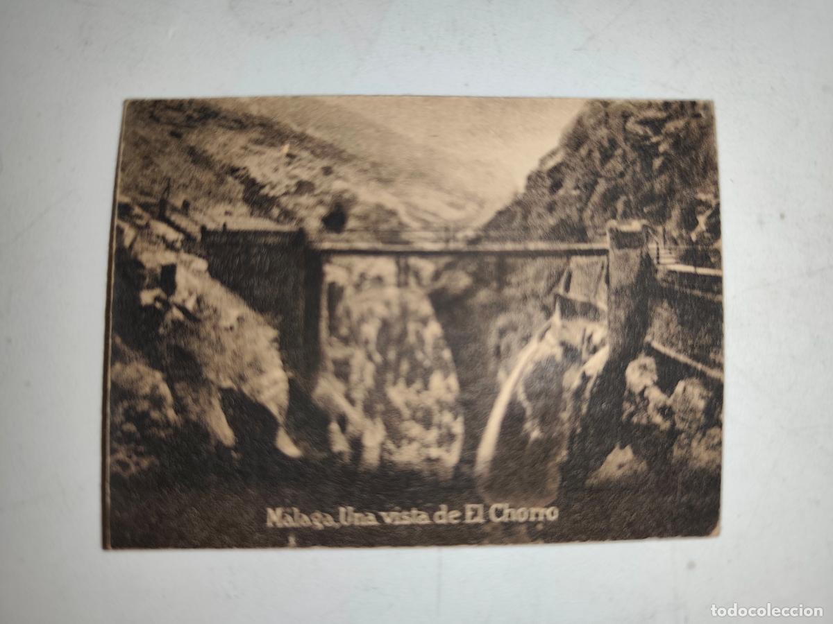 Postales: POSTAL ORIGINAL DECADA DE LOS A&Ntilde;OS 30. MALAGA, UNA VISTA DEL CHORRO. LEER