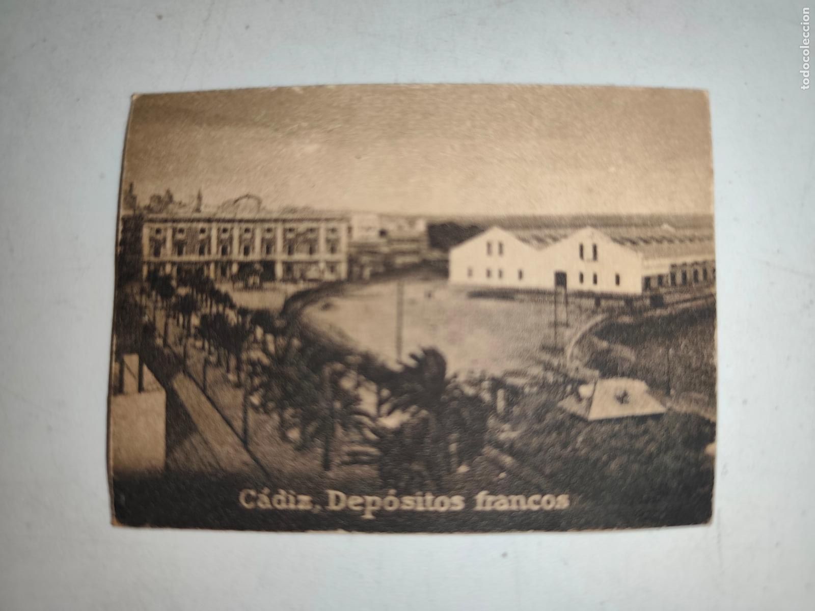 Postales: POSTAL ORIGINAL DECADA DE LOS A&Ntilde;OS 30. CADIZ, DEPOSITOS FRANCOS. LEER