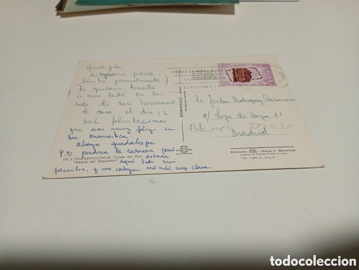 Postales: Postal Torremolinos bajada del Bajondillo - Foto 2