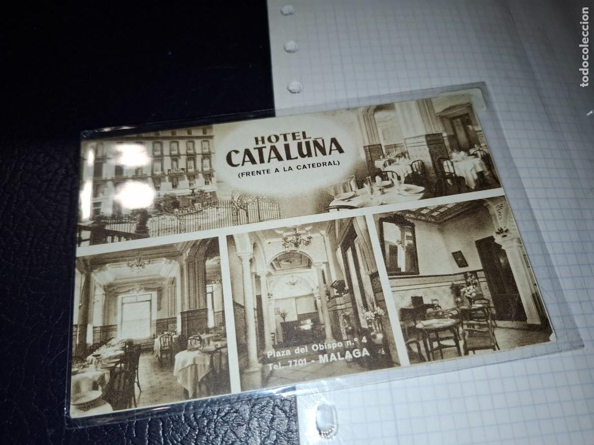 Postcards: Hotel Catalu&ntilde;a, frente a la catedral, circulada, M&aacute;laga,