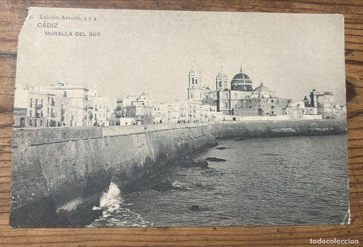 Postais: POSTAL CADIZ MURALLAS DEL SUR EDICION ARANDA, 2 Y 4