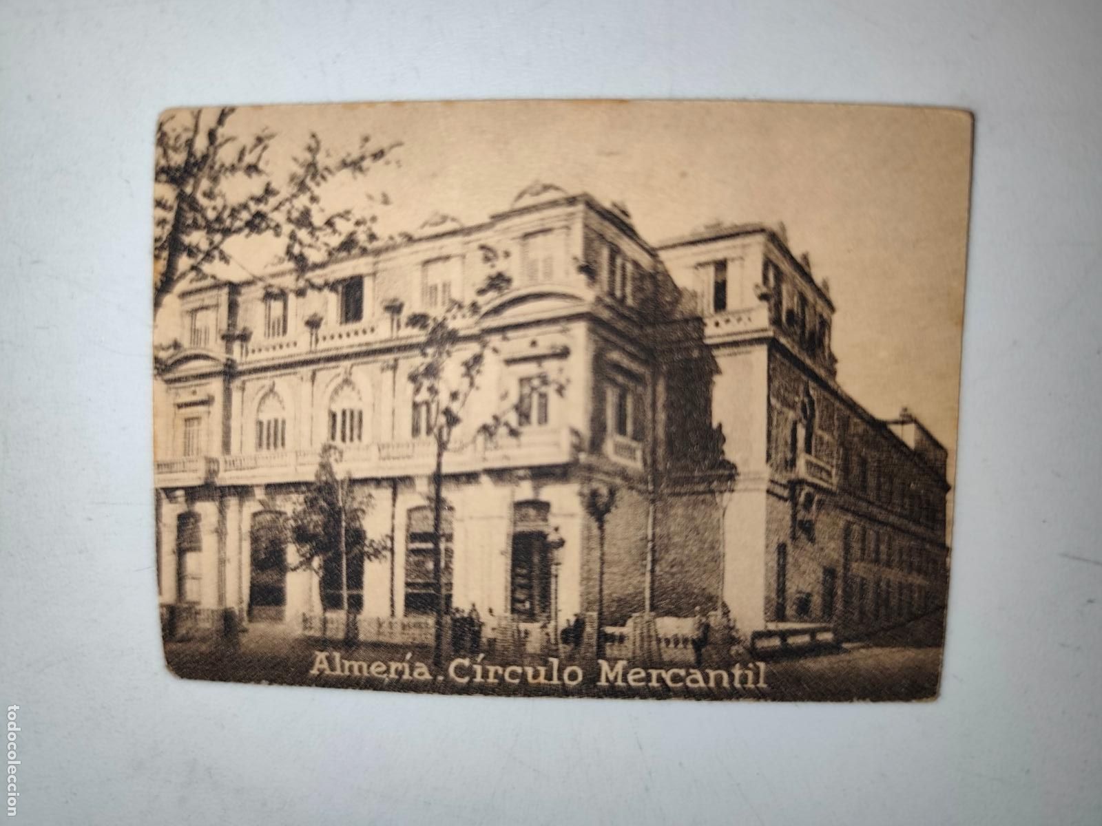 Cartoline: POSTAL ORIGINAL DECADA DE LOS A&Ntilde;OS 30. ALMERIA, CIRCULO MERCANTIL. LEER
