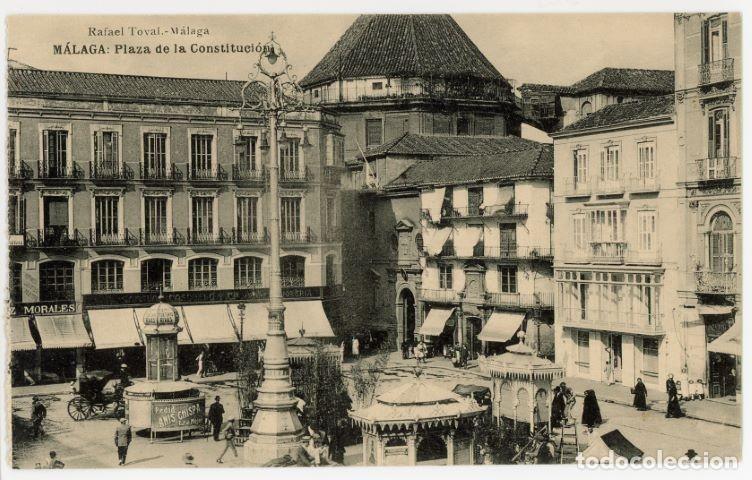 Postkarten: ea01413 malaga plaza de la constitucion hauser y menet sc