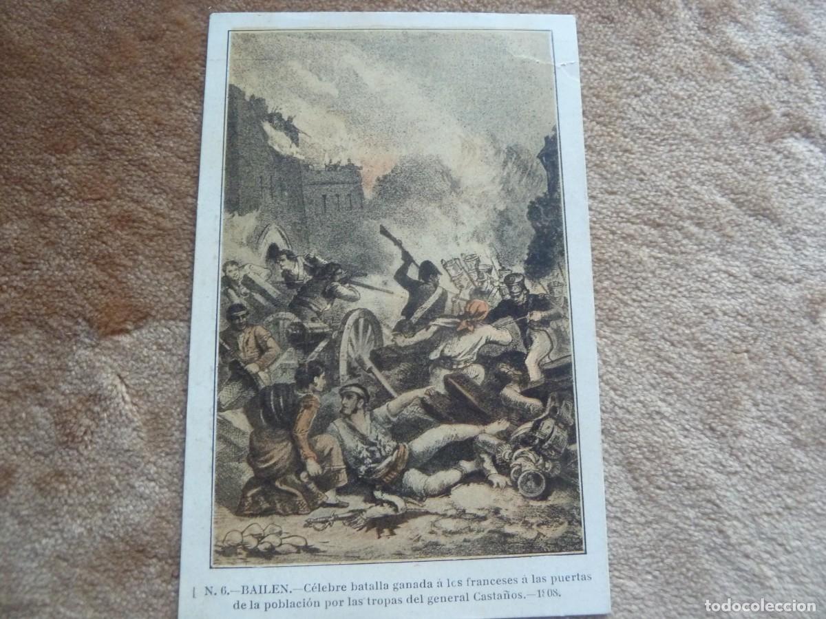 Cartoline: BAILEN N&ordm; 6 BATALLA GANADA A LOS FRANCESES POR EL GENERAL CASTA&Ntilde;OS 1808