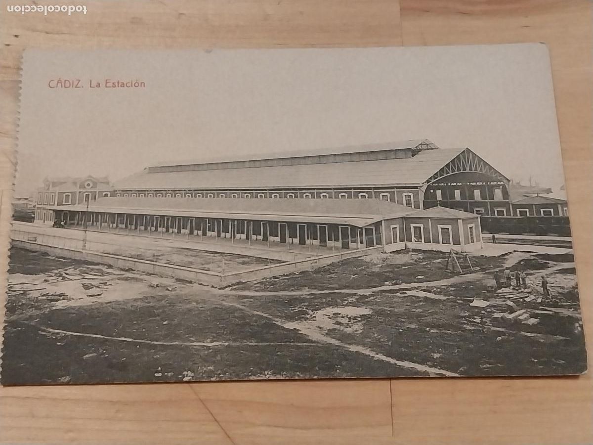 Cartoline: ESTACION CADIZ 1923 FOTOTIPIA THOMAS SC ANIMADA