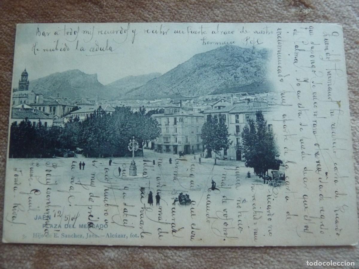 Cartoline: JAEN. PLAZA DEL MERCADO FOT.ALCAZAR 1907
