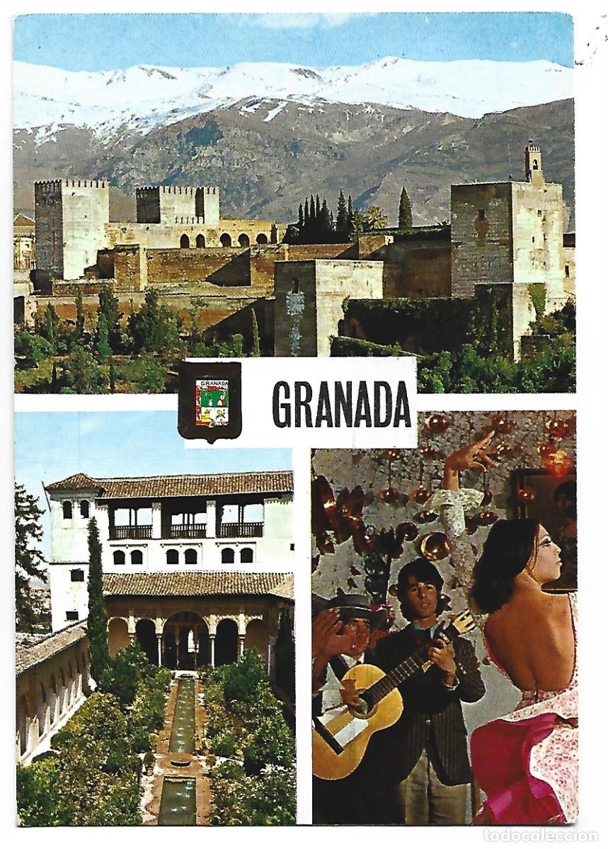Cartoline: ALHAMBRA,VISTA GENERAL-GENERALIFE,PATIO DE LA ACEQUIA, CUEVAS DEL SACROMONTE, ZAMBRA GITANA.-GRANADA