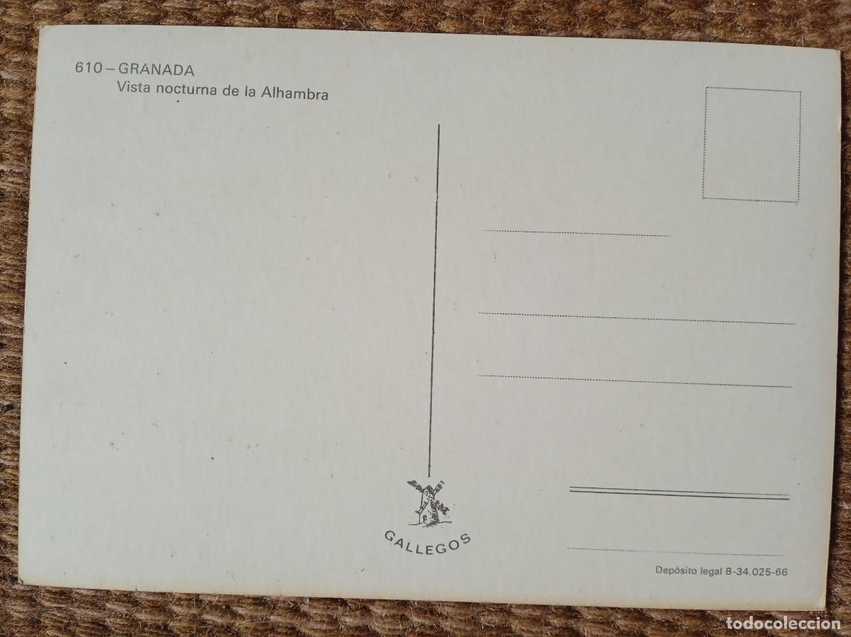 Postales: GRANADA - ALHAMBRA - ED. GALLEGOS - Foto 2