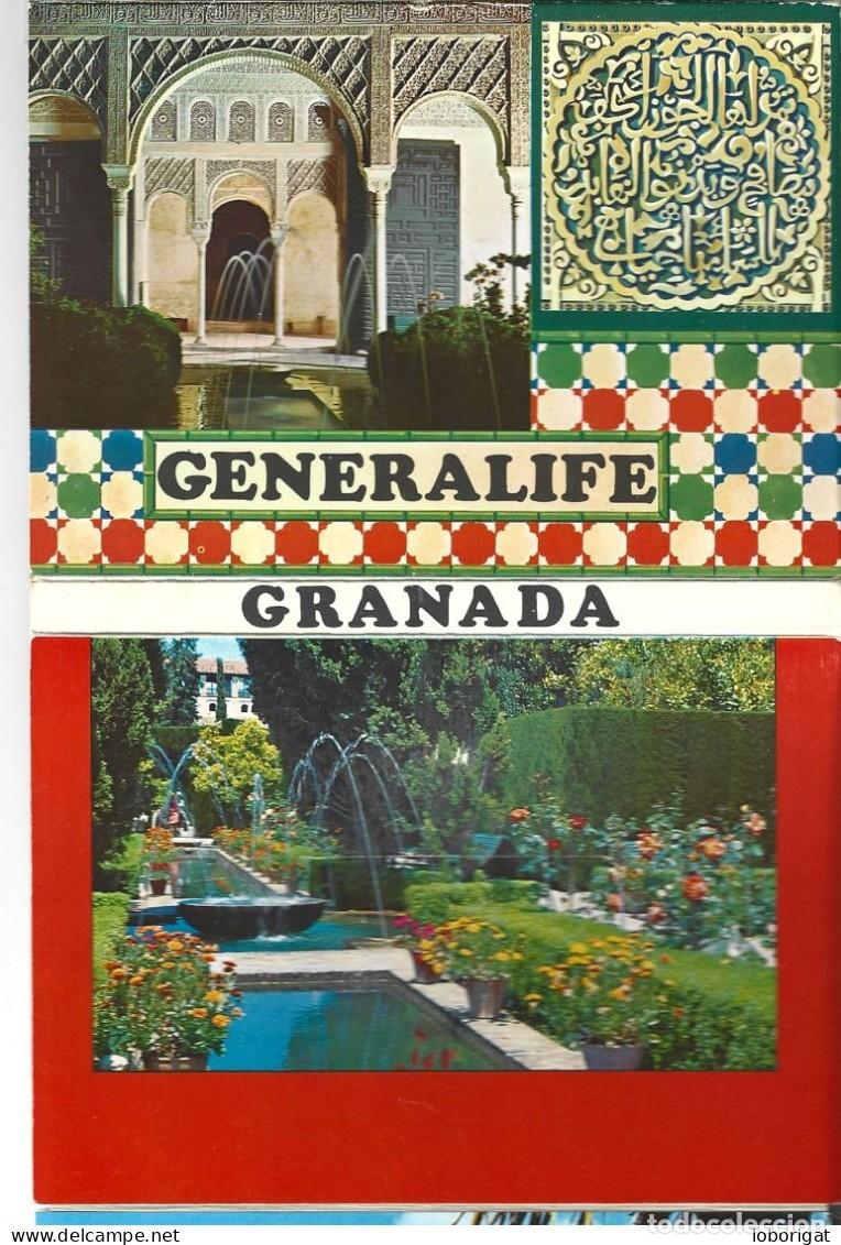 Postales: LIBRO FLEXO CON 12 VISTAS DEL GENERALIFE / GRANADA - Foto 1