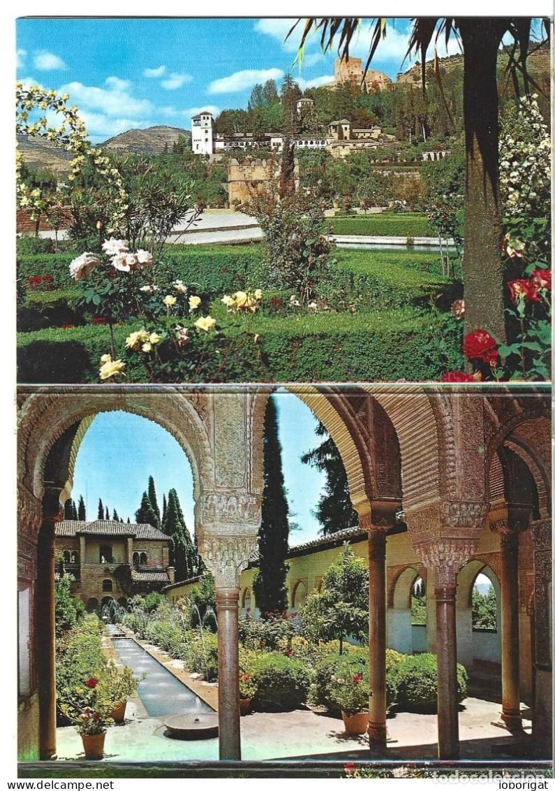 Postales: LIBRO FLEXO CON 12 VISTAS DEL GENERALIFE / GRANADA - Foto 2