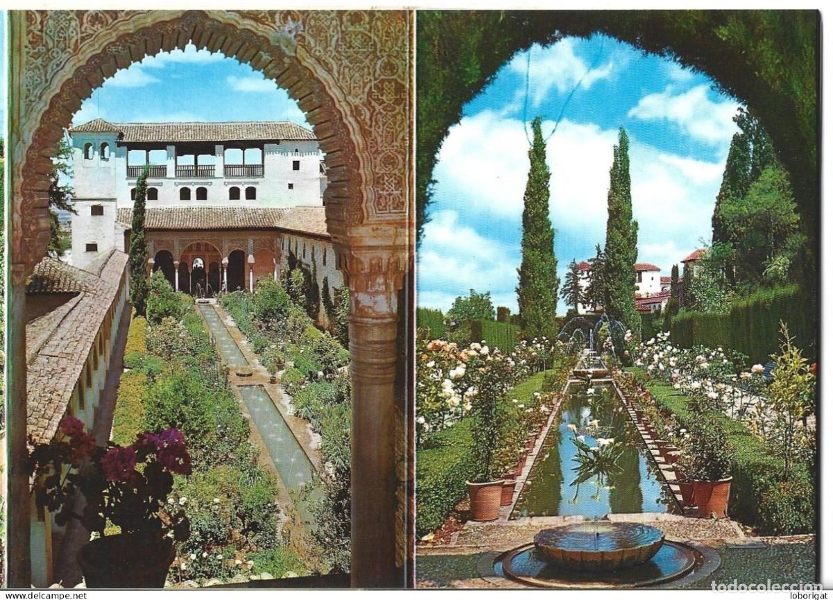 Postales: LIBRO FLEXO CON 12 VISTAS DEL GENERALIFE / GRANADA - Foto 3